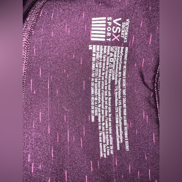 Victoria’s Secret burgundy leggings with pinkish flecks. Size large. EUC - Picture 4 of 4